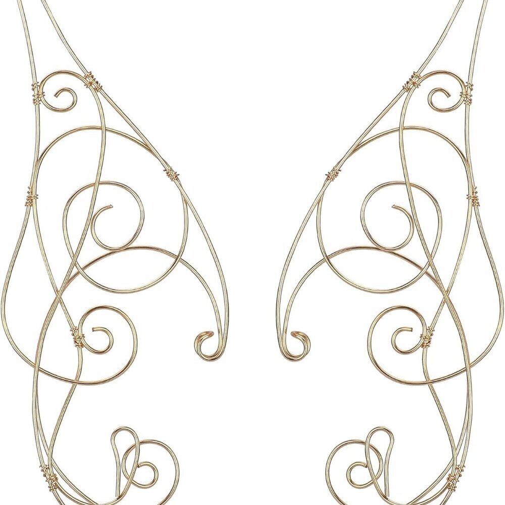 CoTera Fairy Elf Ear Cuff - Handmade Fairy Gold Ear Cuff Earrings Renaissance Co
